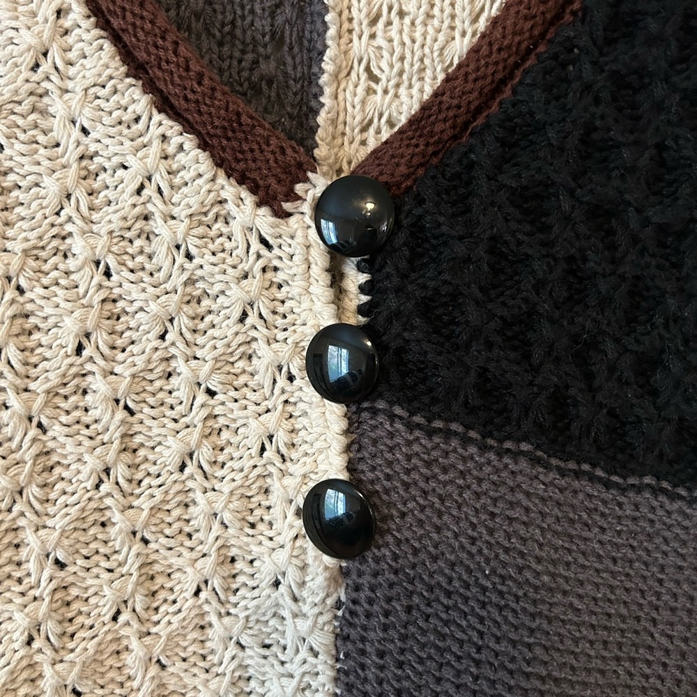 Oversized Patchwork Sweater - image 5